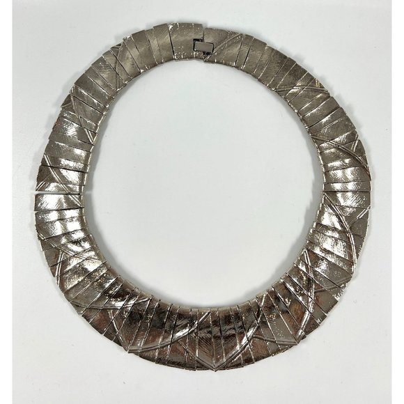 Vintage Cleopatra Egyptian Revival Collar Necklace Attributed to Les Bernard - Picture 10 of 10